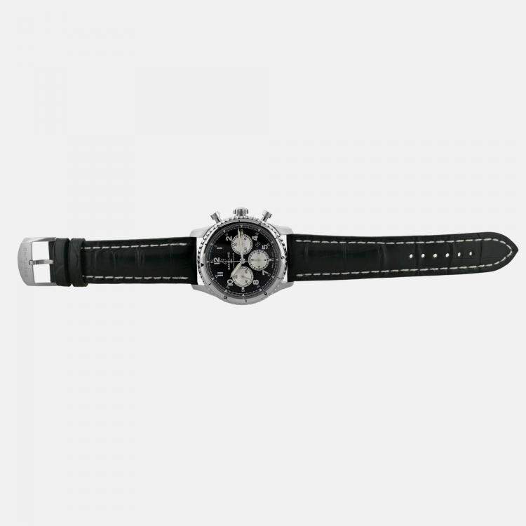 Pre Owned Breitling Aviator 8 AB01191A1B1P1 Automatic Black Stainless Steel Men’s Wristwatch 43 mm