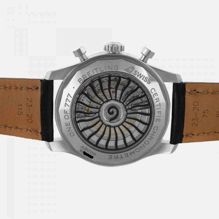 Pre Owned Breitling Aviator 8 AB01191A1B1P1 Automatic Black Stainless Steel Men’s Wristwatch 43 mm