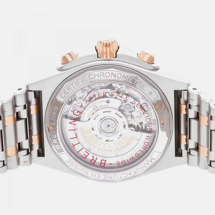 Pre Owned Breitling Chronomat UB0134101C1U1 Automatic Blue Stainless Steel 18k Rose Gold Men’s Wristwatch 42 mm