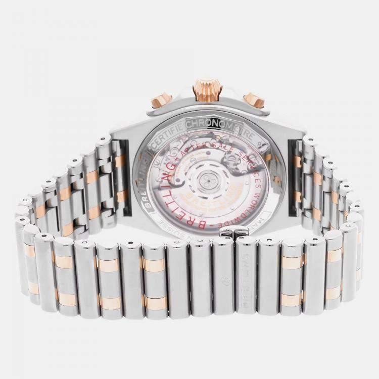 Pre Owned Breitling Chronomat UB0134101C1U1 Automatic Blue Stainless Steel 18k Rose Gold Men’s Wristwatch 42 mm