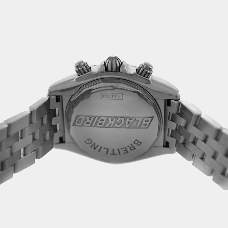Pre Owned Breitling Blackbird A44359 Automatic Black Stainless Steel Men's Wristwatch 44 mm