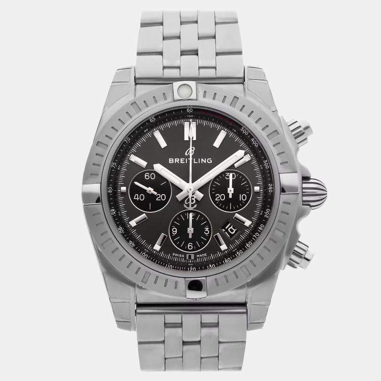 Pre Owned Breitling Chronomat AB0115101F1A1 Automatic Gray Stainless Steel Men’s Wristwatch 44 mm