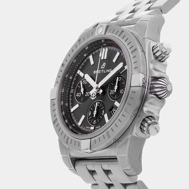 Pre Owned Breitling Chronomat AB0115101F1A1 Automatic Gray Stainless Steel Men’s Wristwatch 44 mm
