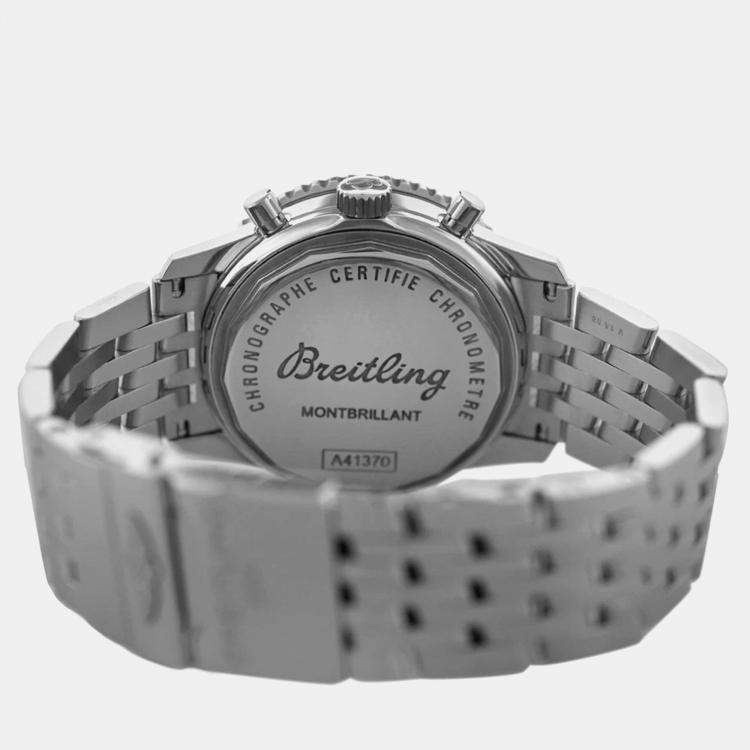 Pre Owned Breitling Montbrillant A41370 Automatic Brown Stainless Steel Men's Wristwatch 38 mm
