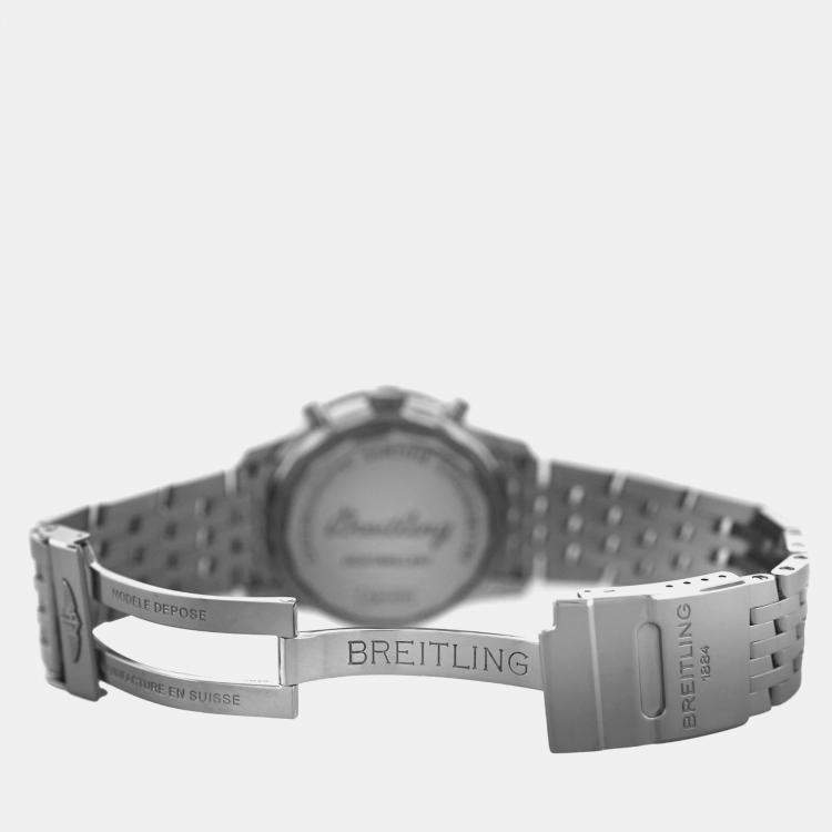Pre Owned Breitling Montbrillant A41370 Automatic Brown Stainless Steel Men's Wristwatch 38 mm