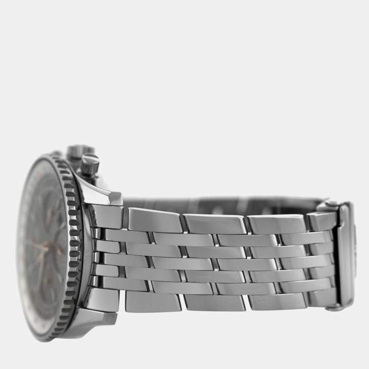 Pre Owned Breitling Montbrillant A41370 Automatic Brown Stainless Steel Men's Wristwatch 38 mm