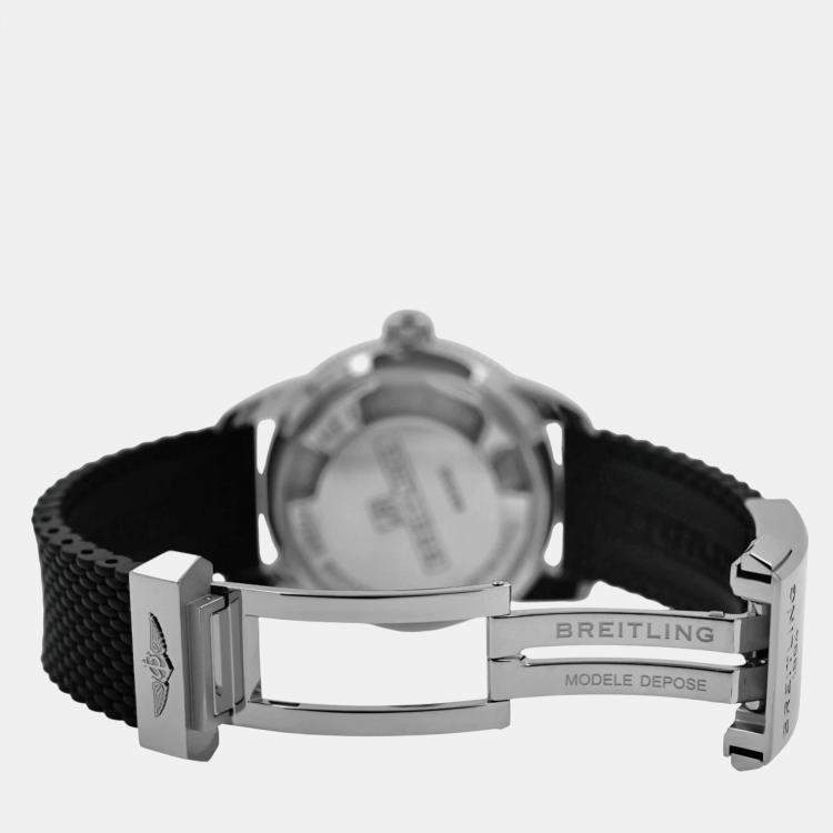 Pre Owned Breitling  Superocean Heritage AB2030 Automatic Black Stainless Steel Men's Wristwatch 44 mm