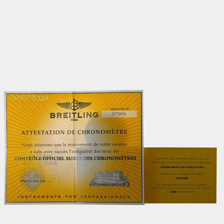 Pre Owned Breitling Chronomat  A19360 Automatic Brown Stainless Steel Men's Wristwatch 49 mm