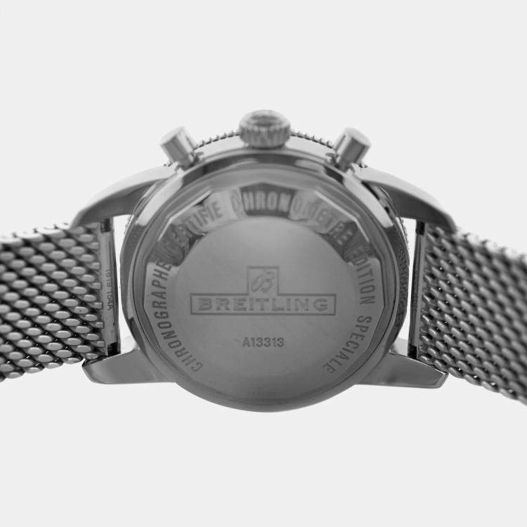 Pre Owned Breitling Superocean Heritage A13313 Automatic Black Stainless Steel Men's Wristwatch 44 mm