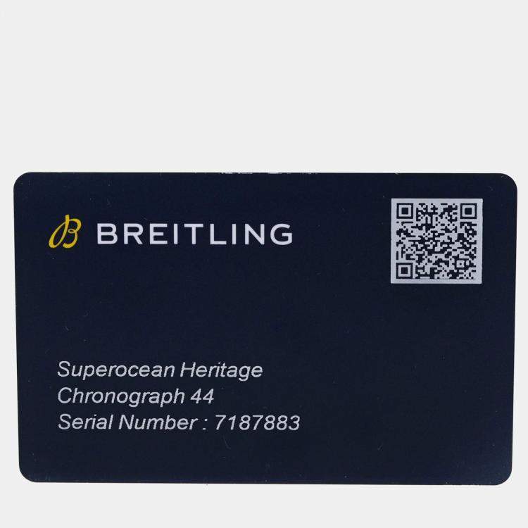 Pre Owned Breitling Superocean Heritage A13313 Automatic Black Stainless Steel Men's Wristwatch 44 mm