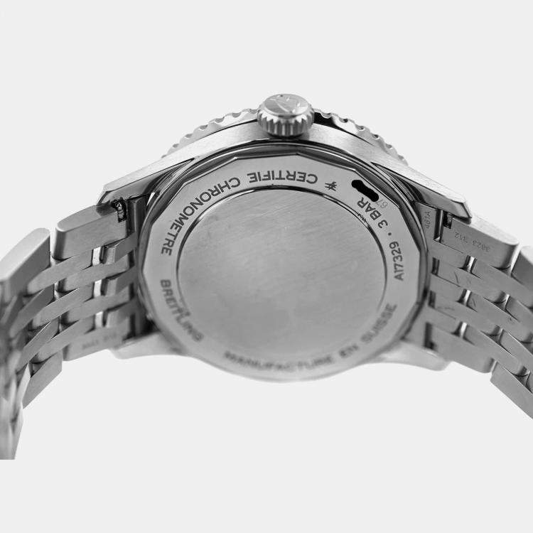 Pre Owned Breitling Navitimer A17329 Automatic Green Stainless Steel Men's Wristwatch 41 mm