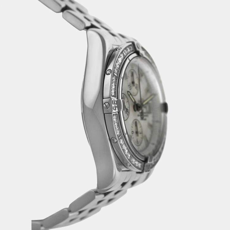 Pre Owned Breitling Chronomat A1335653 Automatic White Stainless Steel Men's Wristwatch 44 mm