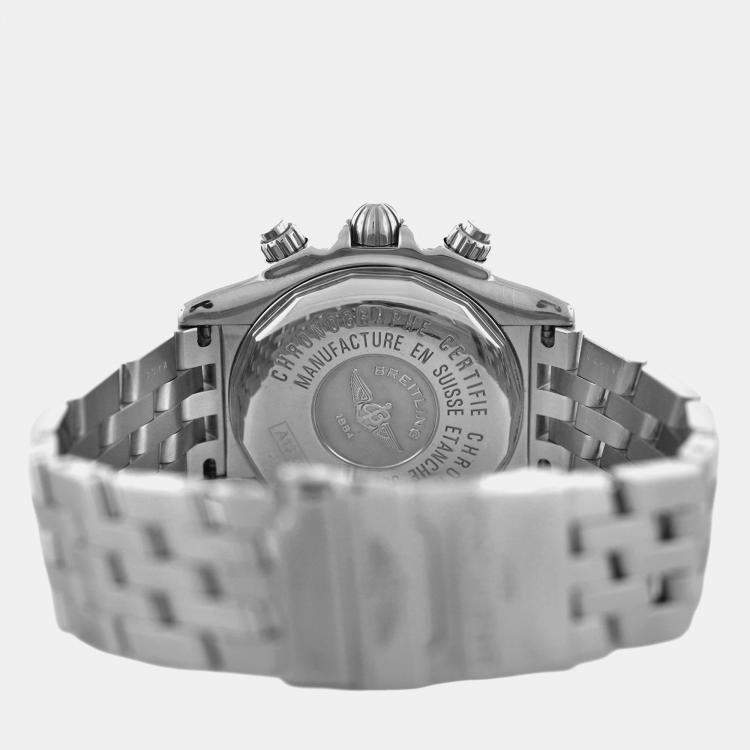 Pre Owned Breitling Chronomat A1335653 Automatic White Stainless Steel Men's Wristwatch 44 mm