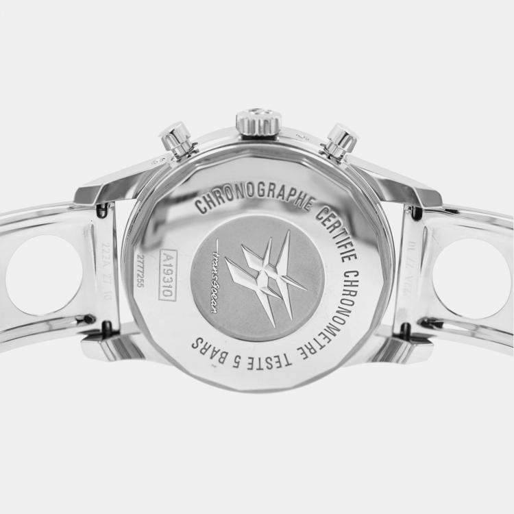 Pre Owned Breitling Transocean A19310 Automatic Silver Stainless Steel Men's Wristwatch 43 mm