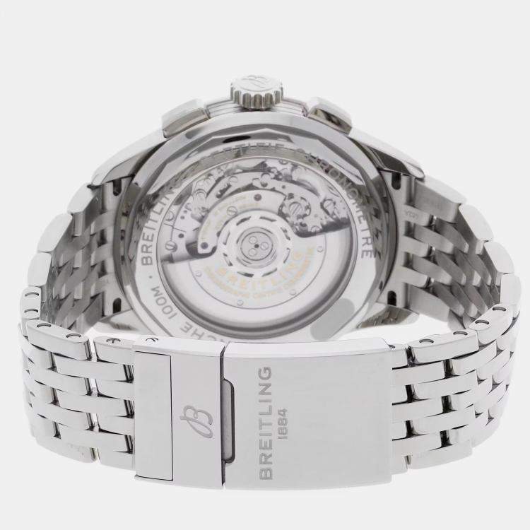 Pre Owned Pre-Owned Breitling Premier B01 Chronograph AB0118221G1A1 Automatic Silver Stainless Steel Men's Wristwatch 42 mm 