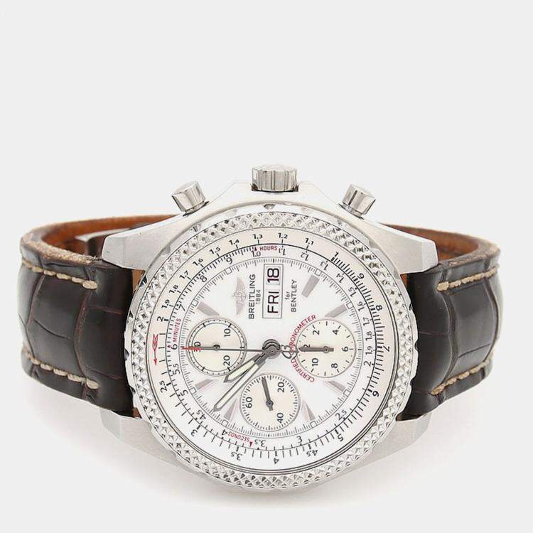 Pre Owned Breitling Bentley GT Racing A13363 Automatic Stainless Steel Men's Wristwatch 45 mm