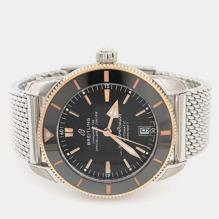 Pre Owned Breitling Superocean Heritage UB2010 Automatic Rose Gold Stainless Steel Men's Wristwatch 42 mm