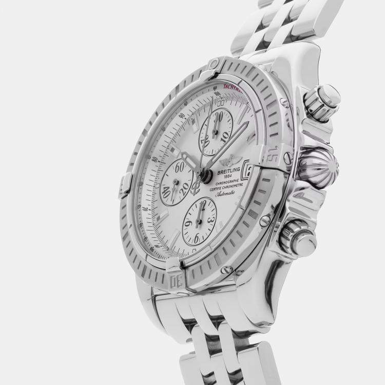 Pre Owned Pre-Owned Breitling Chronomat Evolution A1335611/G569 Silver Automatic Stainless Steel Men's Wristwatch 43 mm