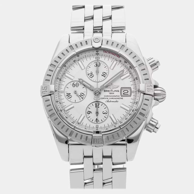 Pre Owned Pre-Owned Breitling Chronomat Evolution A1335611/G569 Silver Automatic Stainless Steel Men's Wristwatch 43 mm
