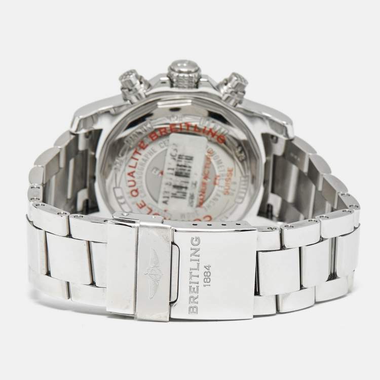 مملوكة مسبقًا Breitling Avenger ll Chronograph A1338111/SC32 Black Dial Stainless Steel Men's Wristwatch 43 mm