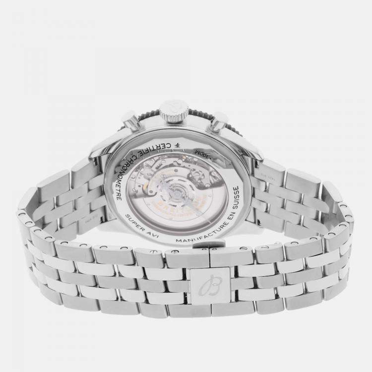 مملوكة مسبقًا Breitling Super Avi B04 YB04451A1B1A1 Automatic Chronograph Black Dial Stainless Steel Men's Wristwatch 46mm
