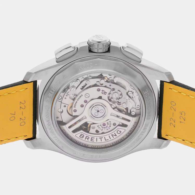 Pre Owned Breitling Avenger B01 AB0146101L1X1 Automatic Chronograph Green Dial Stainless Steel Men's Wristwatch 42mm