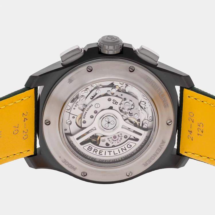 مملوكة مسبقًا Breitling Super Avenger B01 Night Mission SB0148101B1X1 Automatic Chronograph Grey Dial Ceramic Men's Wristwatch 46mm