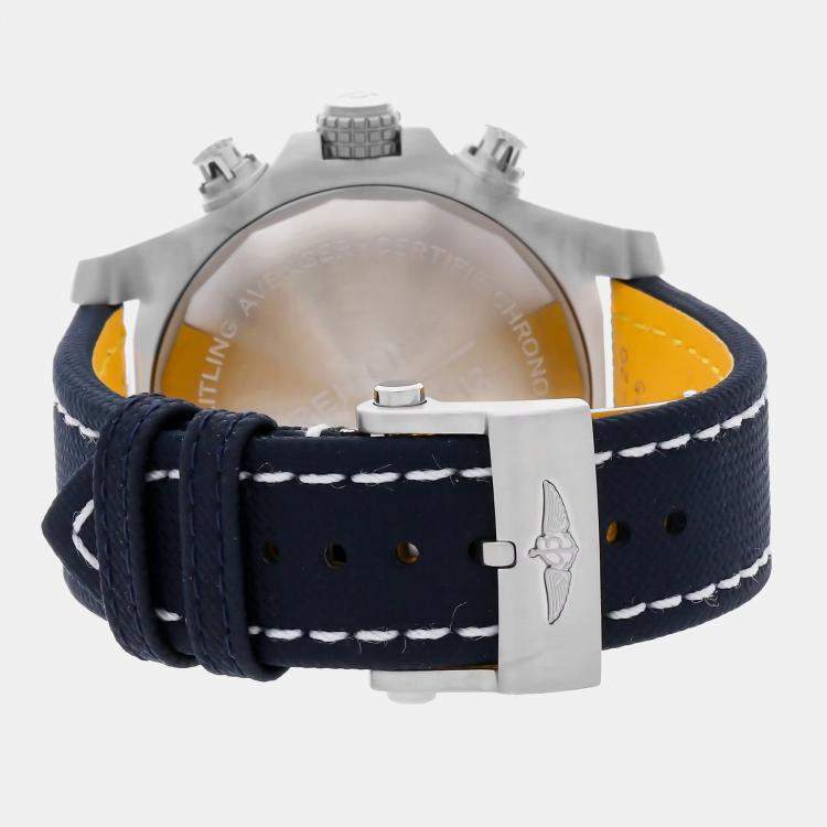 Pre Owned Breitling Avenger GMT A24315101C1X2 Automatic Chronograph Blue Dial Stainless Steel Men's Wristwatch 45mm