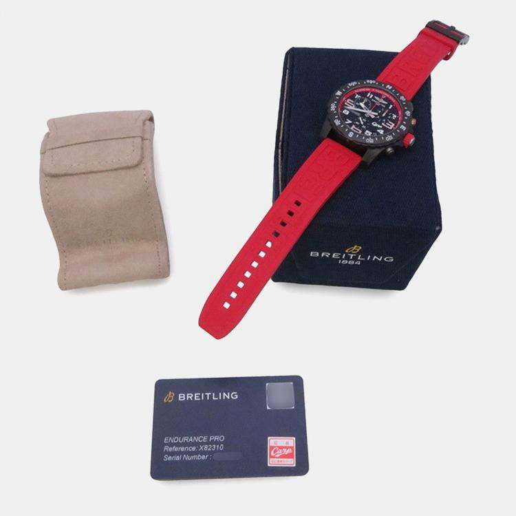 Pre Owned Breitling Endurance Pro X823101F1B1S1 Quartz Black Bright Light Men's Wristwatch 44 mm