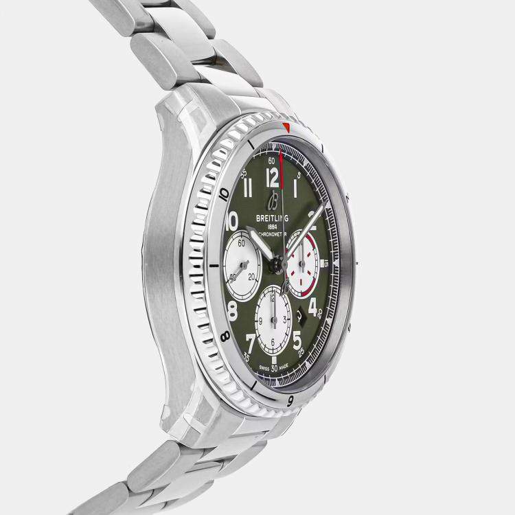 Pre Owned Pre-Owned Breitling Aviator 8 B01 Chronograph Curtiss Warhawk AB01192A1L1A1 Automatic  43 mm