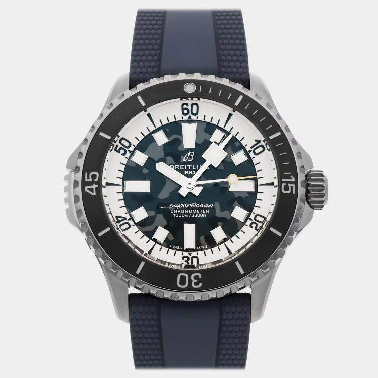 Pre Owned Pre-Owned Breitling Superocean Super Diver E10379351B1S1 Grey Automatic Titanium Men's Wristwatch 46 MM