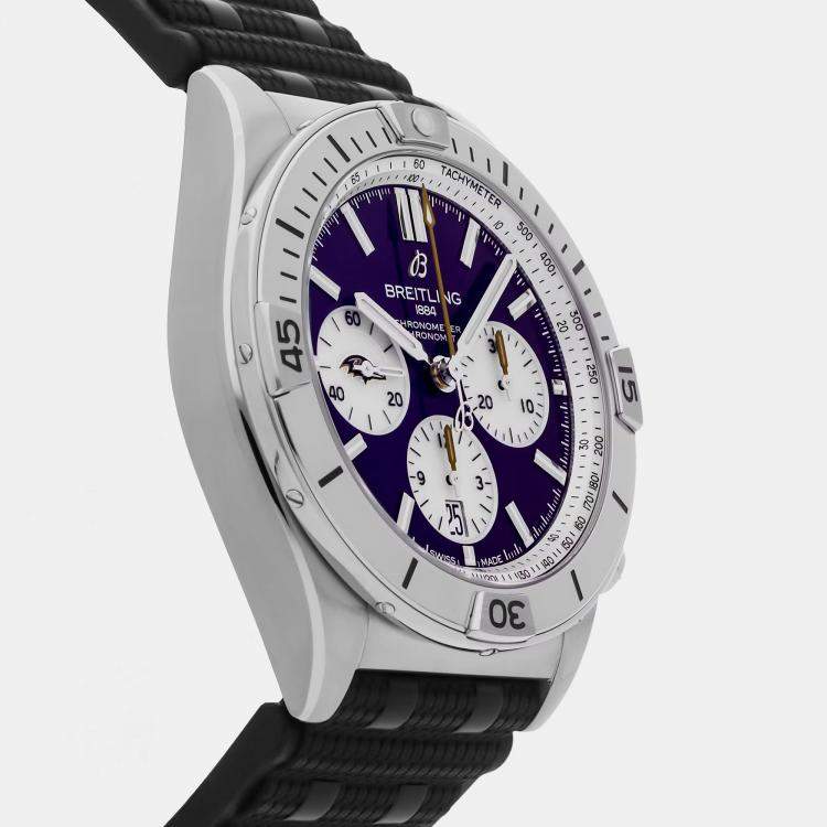 Pre Owned Pre-Owned Breitling Chronomat B01 NFL Baltimore Ravens Edition AB01342B1K2S1