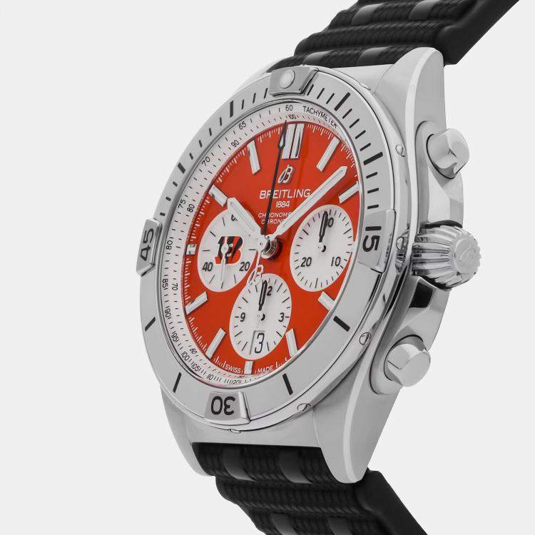مملوكة مسبقًا Pre-Owned Breitling Chronomat B01 NFL Cincinnati Bengals AB01342B1O1S1