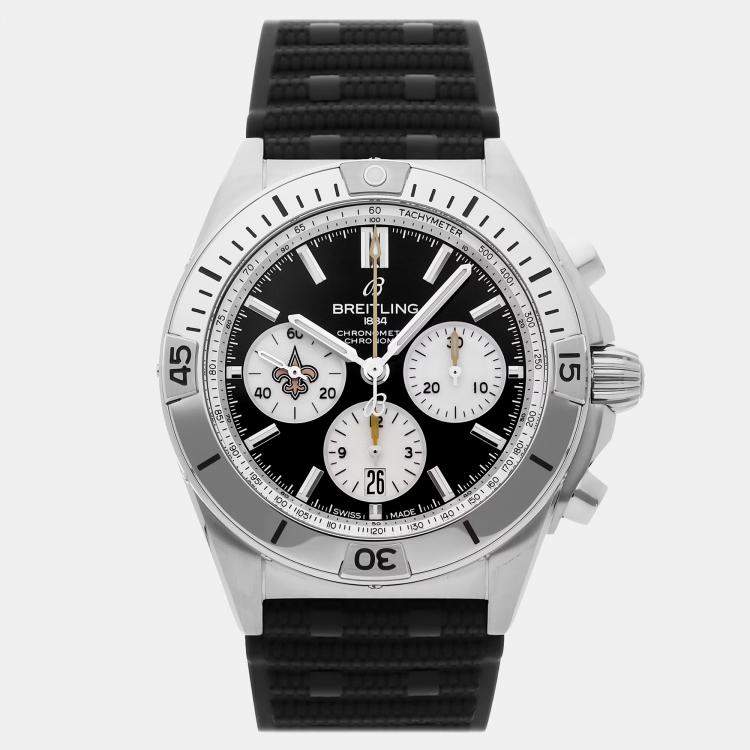 Pre Owned Pre-Owned Breitling Chronomat B01 NFL New Orleans Saints AB01342B1B4S1 Automatic 42 mm