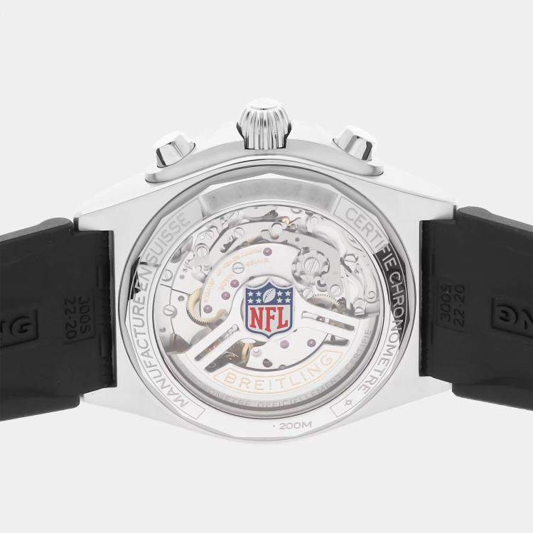 مملوكة مسبقًا Pre-Owned Breitling Chronomat B01 NFL Carolina Panthers AB01342B1B5S1 Automatic 42 mm