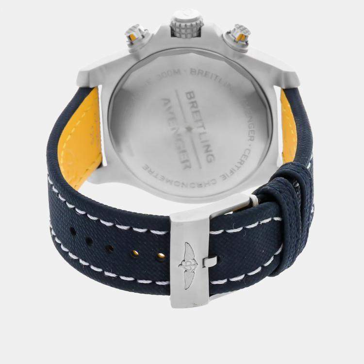 Pre Owned Pre-Owned Breitling Avenger Chronograph A13317101C1X1 Blue Automatic Stainless Steel Men's Wristwatch 45 MM