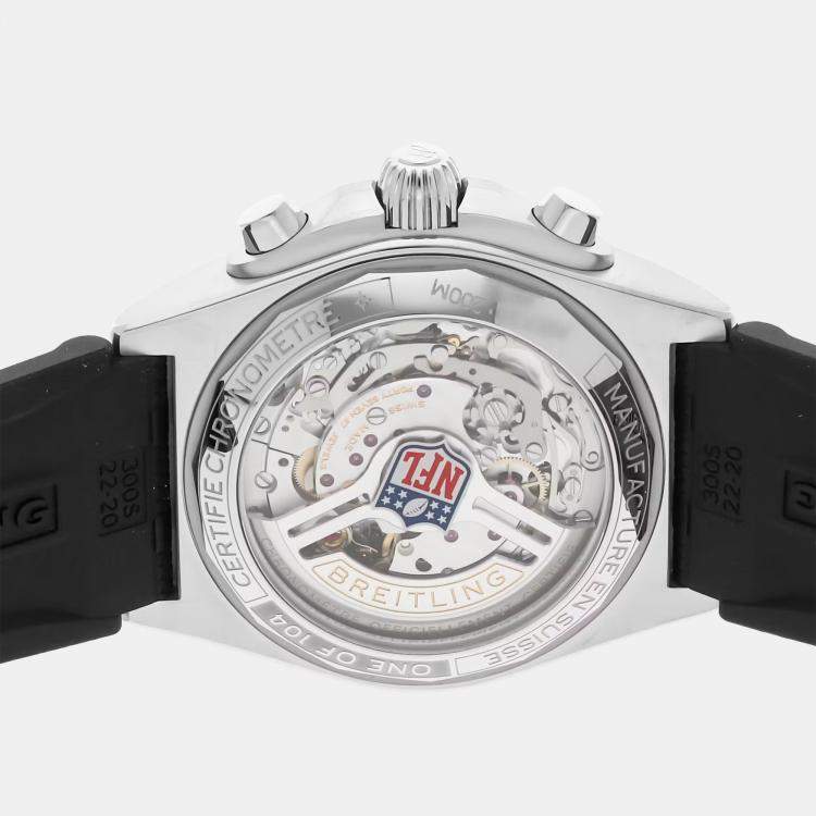 Pre Owned Pre-Owned Breitling Chronomat B01 NFL Indianapolis Colts AB01342B1C2S1 Silver Manual Winding Stainless Steel Men's Wristwatch 42 MM
