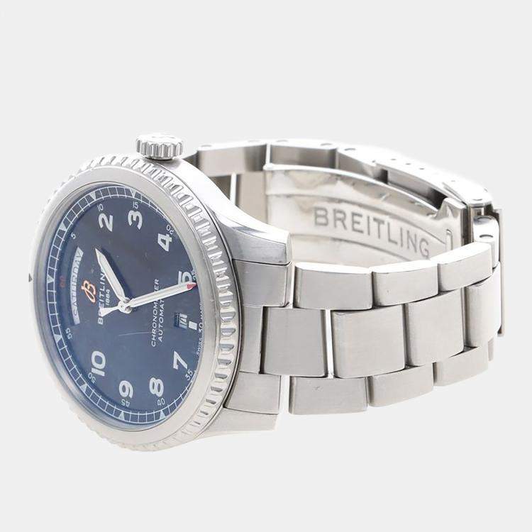 Pre Owned Breitling Aviator 8 A45330 Automatic Stainless Steel Men's Wristwatch 41 mm