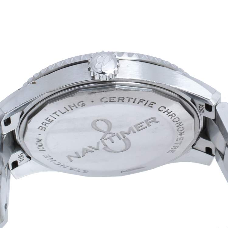 Pre Owned Breitling Blue Stainless Steel Navitimer 8 A71314 Men's Wristwatch 41 mm