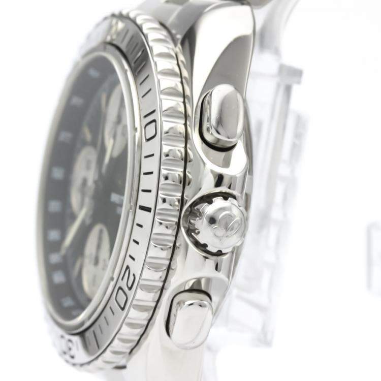 Pre Owned Breitling Black Stainless Steel Chrono Shark Automatic A13051 Men's Wristwatch 41 MM
