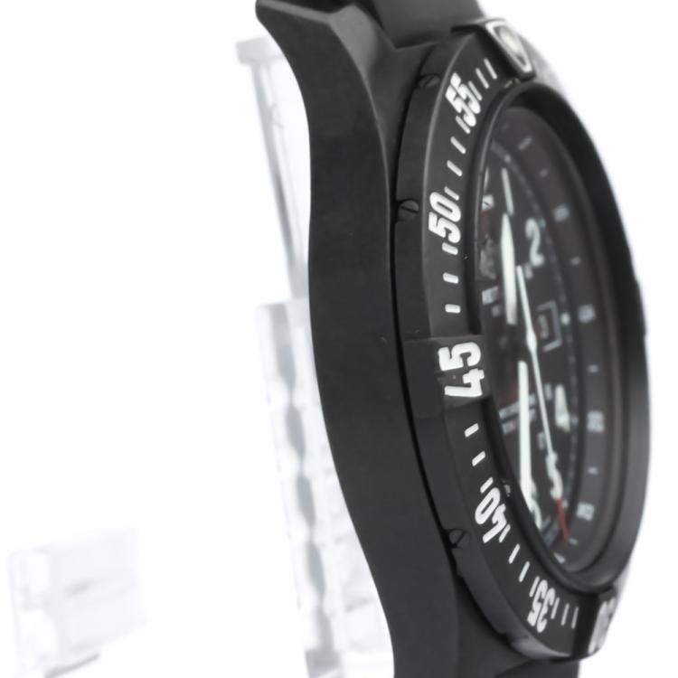 Pre Owned Breitling Black Ultralight Polymer Colt Skyracer Quartz X74320 Men's Wristwatch 45 MM