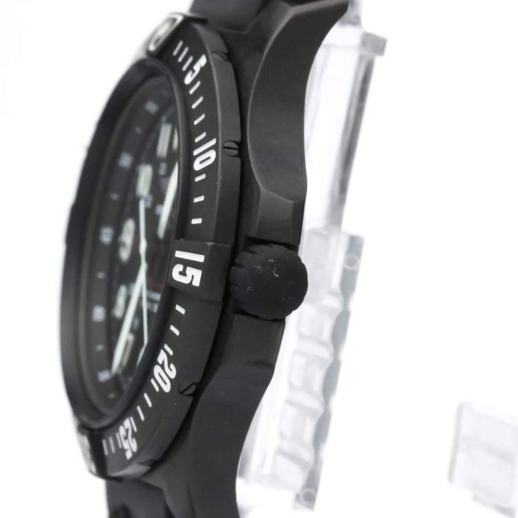 Pre Owned Breitling Black Ultralight Polymer Colt Skyracer Quartz X74320 Men's Wristwatch 45 MM