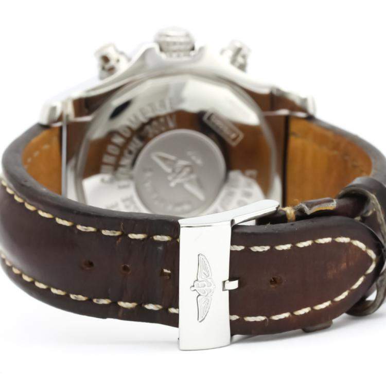 Pre Owned Breitling Gray Stainless Steel Avenger Chronograph Automatic A13380 Men's Wristwatch 44 MM