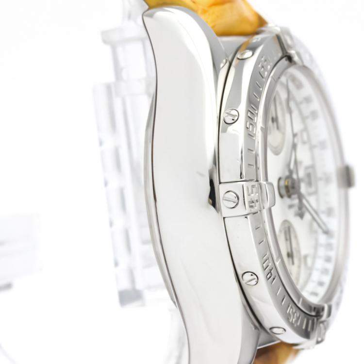 Pre Owned Breitling MOP Stainless Steel Chrono Cockpit Automatic A13357 Men's Wristwatch 39 MM