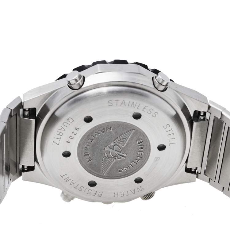 Pre Owned Breitling Ivory Stainless Steel Navitimer Jupiter Pilot 80975 Men's Wristwatch 42MM