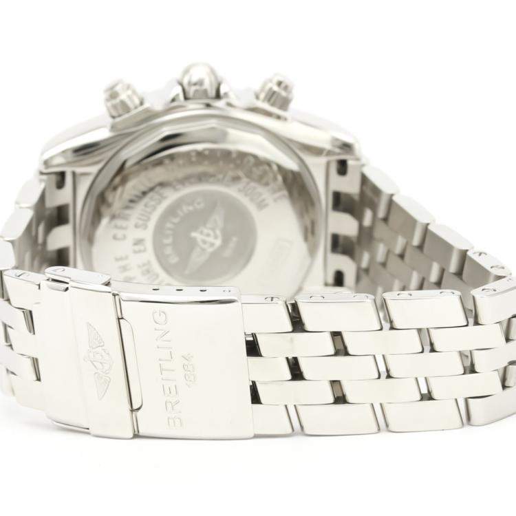 Pre Owned Breitling Silver Stainless Steel Chronomat Automatic A13356 Men's Wristwatch 44 MM