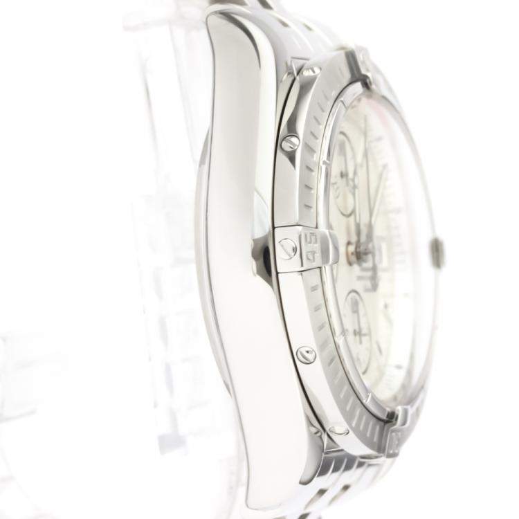 Pre Owned Breitling Silver Stainless Steel Chronomat Automatic A13356 Men's Wristwatch 44 MM