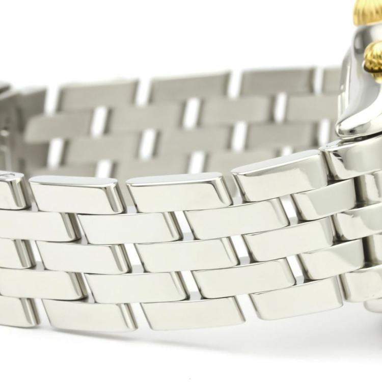 Pre Owned Breitling White 18K Yellow Gold And Stainless Steel Shadow Flyback LTD Edition B35313 Men's Wristwatch 40 MM