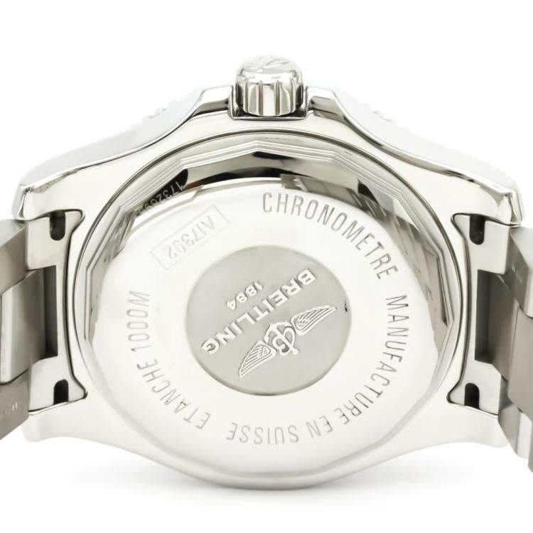 Pre Owned Breitling Blue Stainless Steel Superocean II A17392 Automatic Men's Wristwatch 44 MM