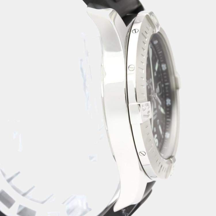 Pre Owned Breitling Black Stainless Steel Colt A74388 Quartz Men's Wristwatch 44 MM  